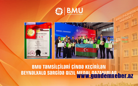 BMU təmsilçiləri Çində keçirilən beynəlxalq sərgidə qızıl medal qazanıblar