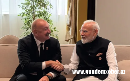 Prezidentin sosial şəbəkə hesabında Modi ilə görüşünə dair paylaşım edildi
